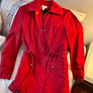 LOFT Red Trench Coat